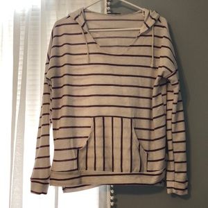 Soft striped hoodie